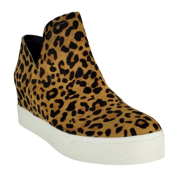 *LIKE NEW* STEVE MADDEN Wrangle Platform Wedge Sneaker Cheetah Print Cow Hair —8 - Picture 5 of 16